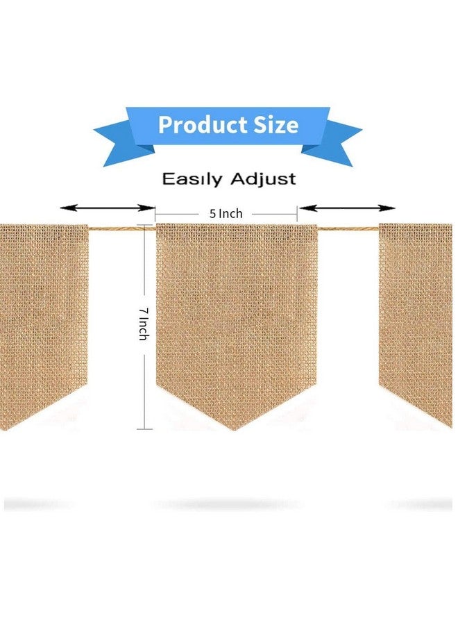 Lify V Shaped Burlap Banner Perfect DIY Party Decoration for Wedding, Birthday and Baby Shower - Jute Reusable Banner for Decoration, Multipurpose Adjustable (25 Banner) - Image 2