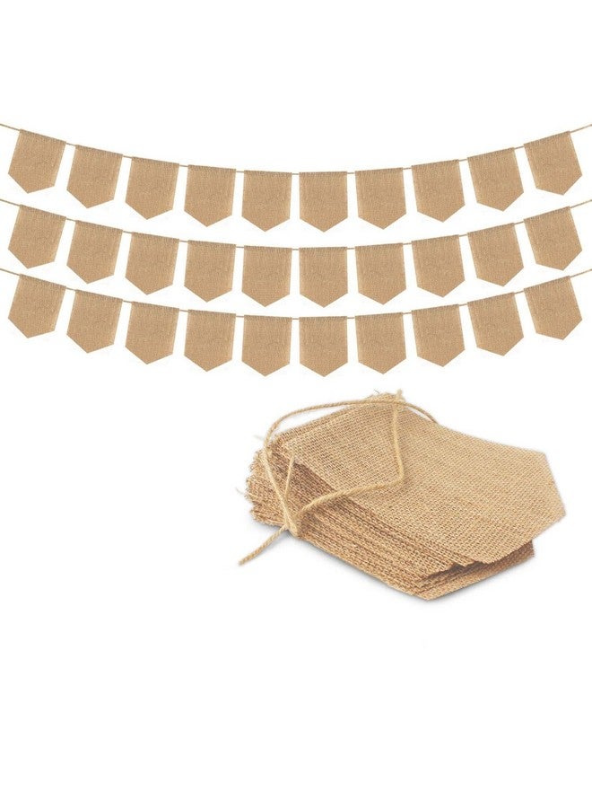 Lify V Shaped Burlap Banner Perfect DIY Party Decoration for Wedding, Birthday and Baby Shower - Jute Reusable Banner for Decoration, Multipurpose Adjustable (25 Banner) - Image 1