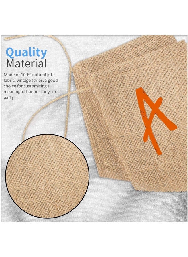 Lify V Shaped Burlap Banner Perfect DIY Party Decoration for Wedding, Birthday and Baby Shower - Jute Reusable Banner for Decoration, Multipurpose Adjustable (25 Banner) - Image 3