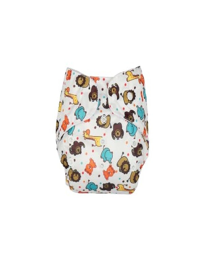 Laee cute "Eco-Friendly Baby Cloth Diapers with Absorbent Inserts - Soft, Washable & Adjustable (skyblue+pink+white) - Image 2