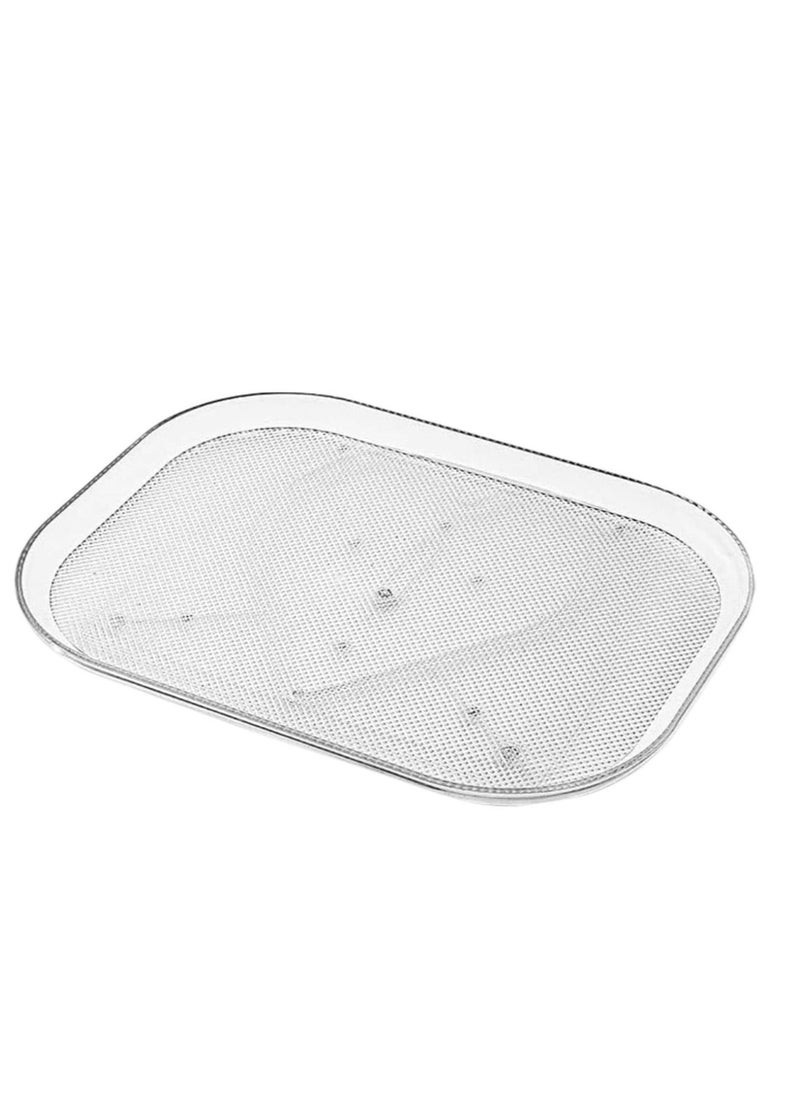 Refrigerator Turntable Organizer, Clear Rectangular Fridge Organizer Storage for Kitchen Pantry Cabinet Fridge Undersink,Cabinet, Table, Pantry, Kitchen, Countertop - Image 1