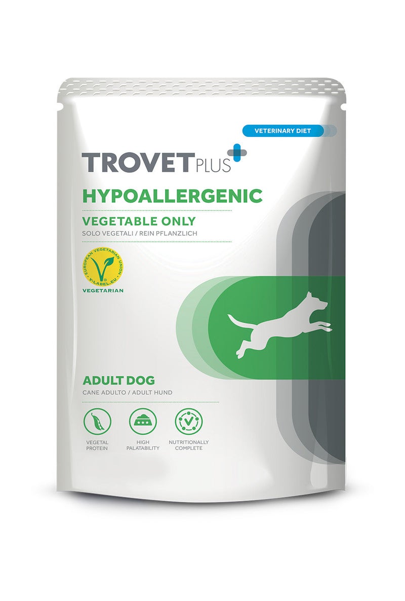 Trovet Trovet Plus Pouch Dog Hypoallergenic Vegetable Only Veterinary Diets Wet Food 300g - Image 1