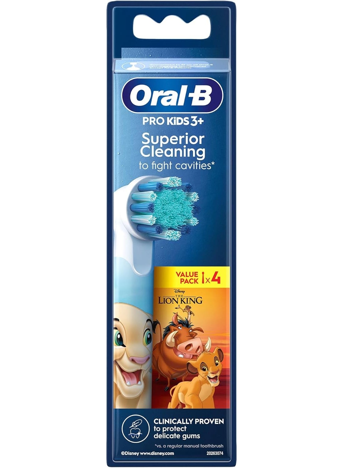 Oral-B Pro Kids Toothbrush Heads Featuring Disney The Lion King, Pack of 4