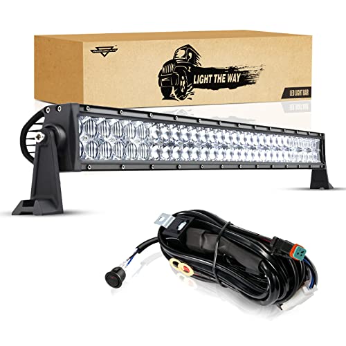 Auxbeam 32" LED Light Bar 180W Off Road Driving Lights LED Work Light Spot Flood Fog Lamp 5D Lens with Wiring Harness for Car, Truck, Offroad Vehicle, ATV, UTV, Pickup - Image 1