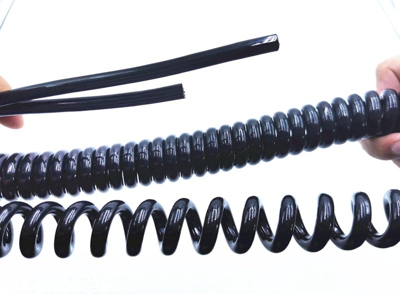 Spring Cable,Spring Telescopic Spiral Cable, Spring Telescopic Spiral Cable 4 Core Spring Telescopic Wire Spiral Cable 24AWG0.2mm 20AWG0.5mm 17AWG1.0mm 14AWG2.0mm Stretchable Extension Wire Stretch 3. - Image 3