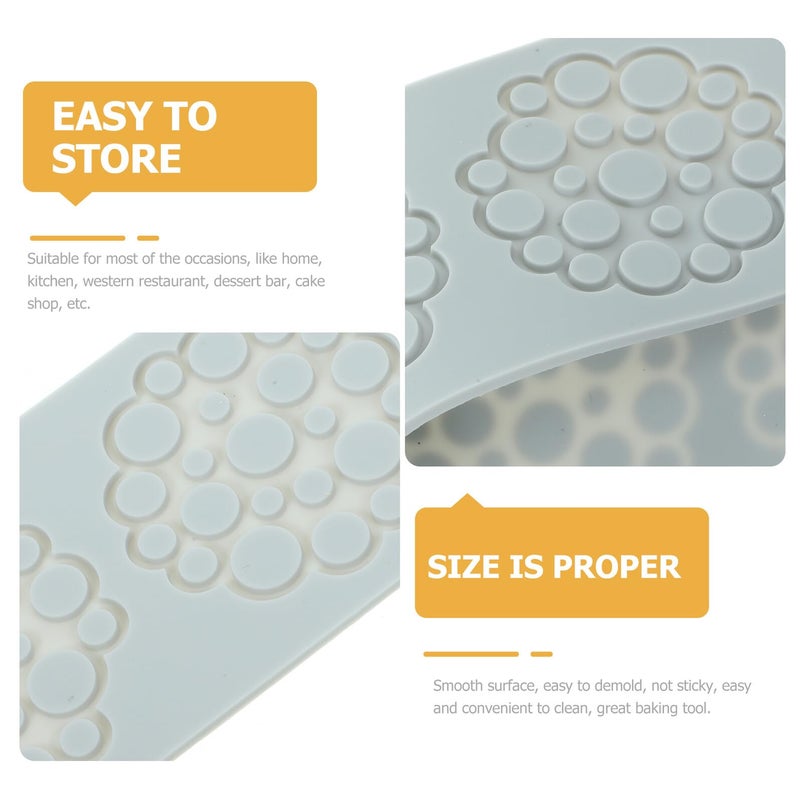 Silicone Fondant Mold 5 Circle Heat Resistant Flexible Cake Decorating Tool - Image 4