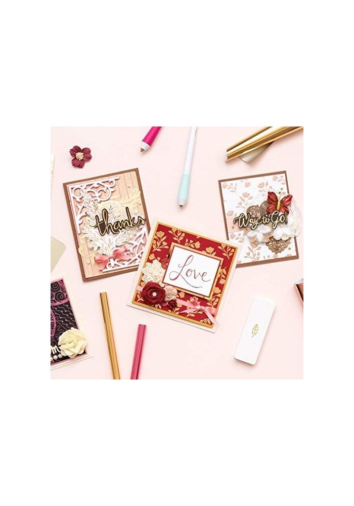 We R Memory Keepers Foil Quill Freestyle Pen with Calligraphy Tip - Pink, Gold, and White - Image 2