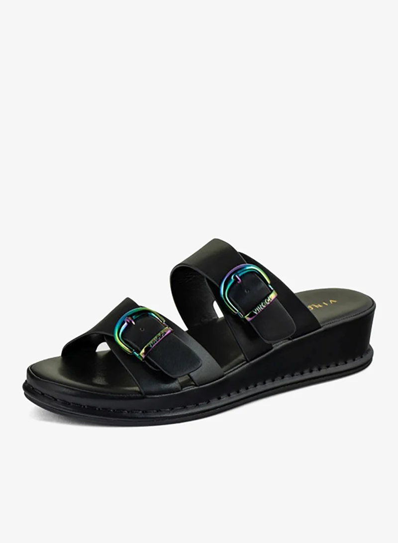 فينتشي صنادل إسفين متعددة الأشرطة للنساء