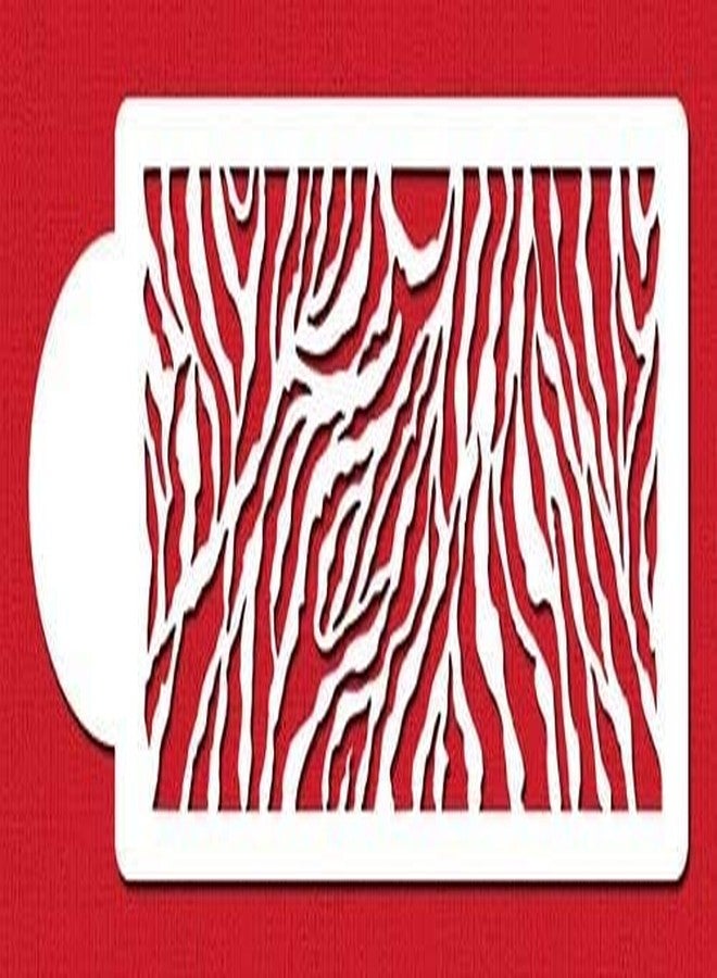 APSAMBR®-Designer Stencils Zebra Skin Side Cake Stencil, Beige/Semi Template Mold Painting Stencil Decorating Bottle Fondant Tools Bakeware - Image 1