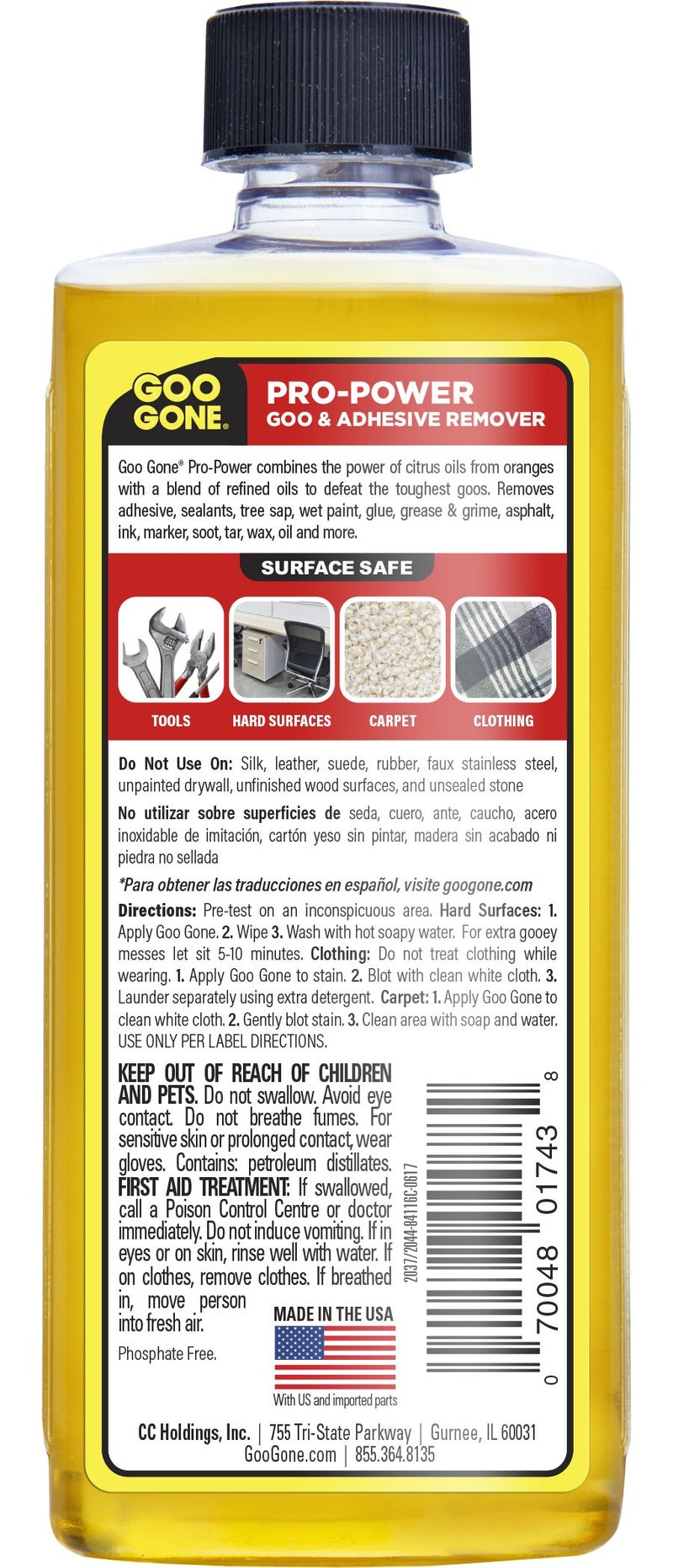 Goo Gone Pro Power Adhesive Remover - 8 Ounce - Use On Silicone  Caulk  Contractor'S Adhesive  Tar  Adhesive  Grease  Gum  Decals - Image 2