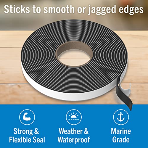 Better Boat Butyl Tape, RV and Marine Window Seal Kit, Black Double-Sided Putty Tape, 1/8" x 3/4" x 36 Ft, Waterproof Rubber Caulking for Boat, RV Windows, and Outdoor Sealing - Image 3
