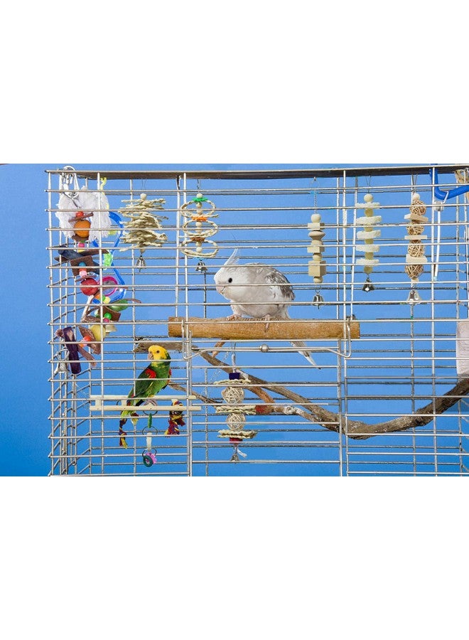 BWOGUE 7 Pack Bird Parrot Toys - Natural Wood Chewing, Climbing, Hanging & Hammock Toys for Small Parakeets, Cockatiels, Conures, Finches, Budgie, Parrots, Love Birds - Image 5
