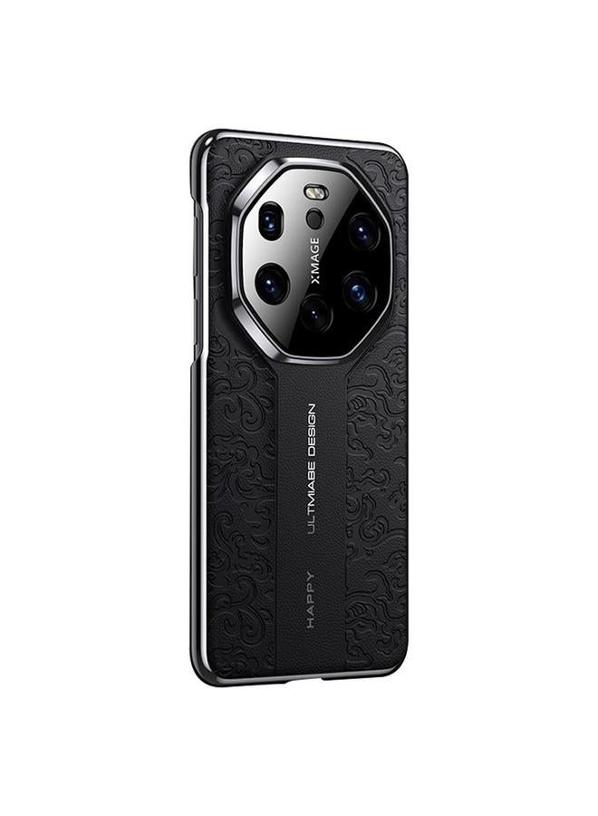 S-TOP Case For Huawei Mate 40 RS Porsche Design Cloud Dragon Pattern Plain Leather PC Phone Case - Image 1