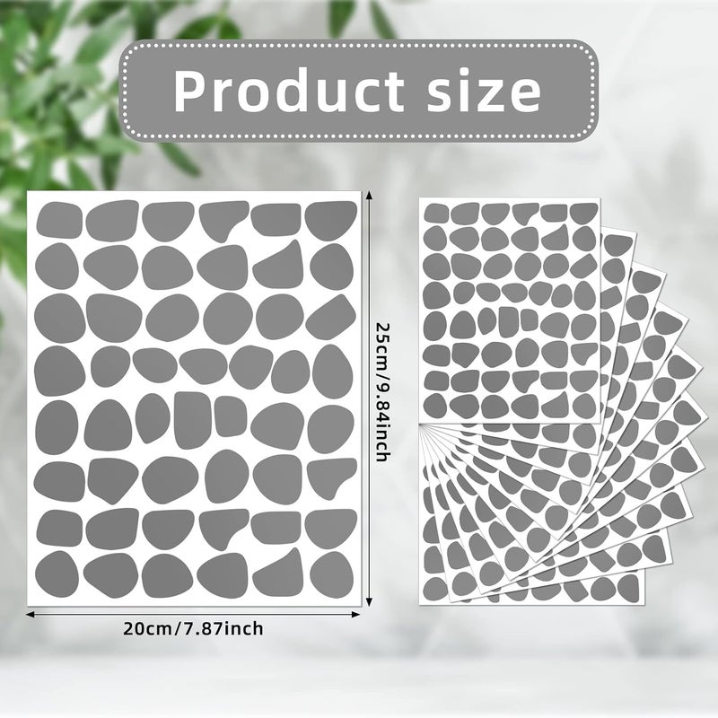 Outus 500 Pieces Irregular Polka Dots Boho Wall Decal Vinyl Nursery Wallpaper Sticker Wall Decor Peel and Stick Dot Wall Sticker for Kids Baby Girl Bedroom Home Classroom Decoration (Silver) - Image 2
