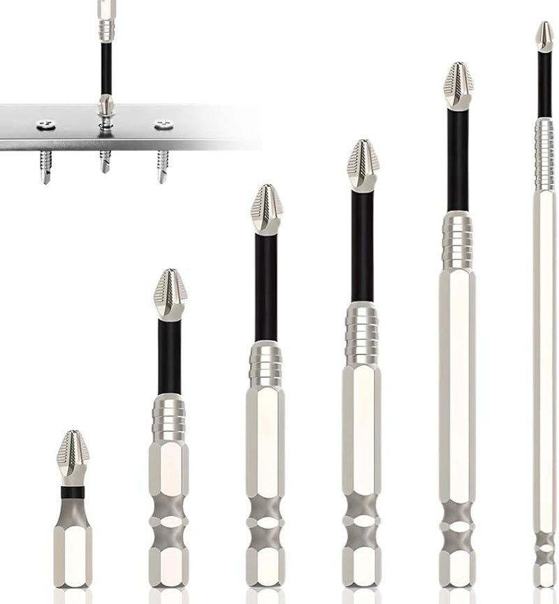 9 قطعة مجموعة براغي الحفر المغناطيسية عالية القوة متينة مقاومة للانزلاق 25-150 مم - Image 1