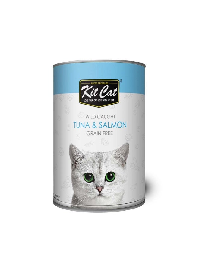 Kit Cat Wild Caught Tuna & Salmon Canned Cat Food - 400g