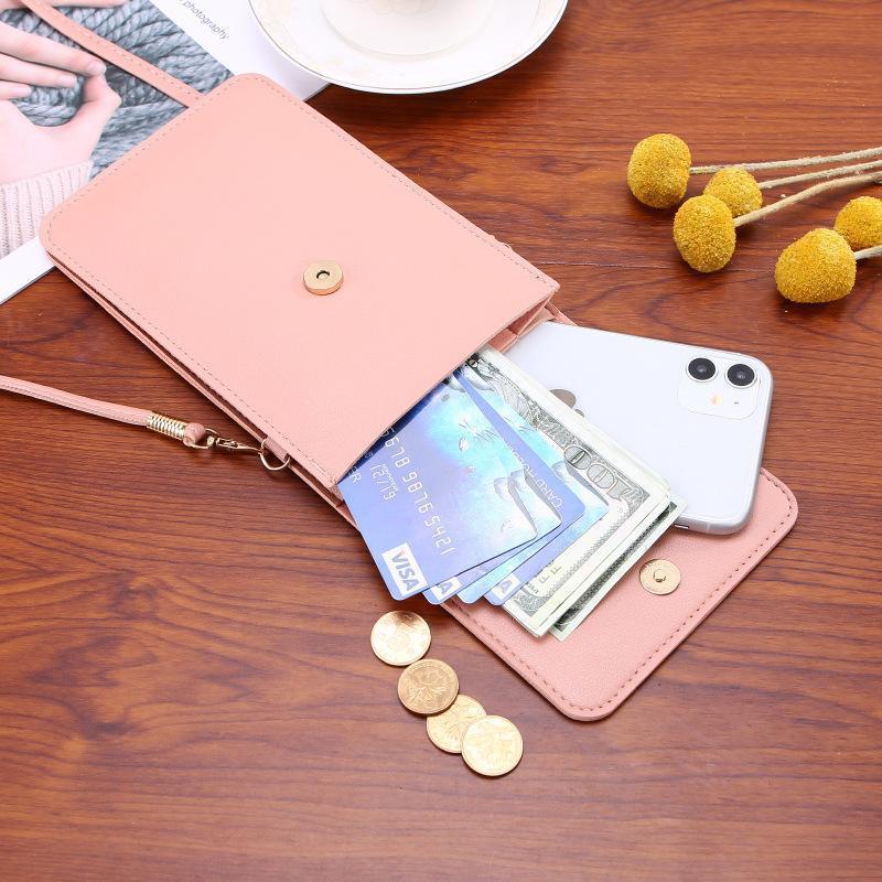 Mobile Phone Bag Women'S Bag Touch Screen Student Summer Simple Can Hold Mobile Phone New Korean Style Vertical Crossbody Bag Mobile Phone Bag - Image 4