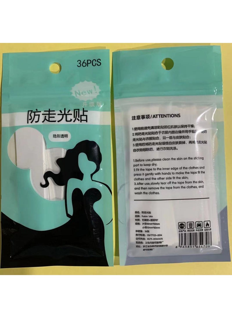 1 x 5 pcs Clothing Anti-Exposure Tape Double-Sided Adhesive Large 36 ribbon packaging