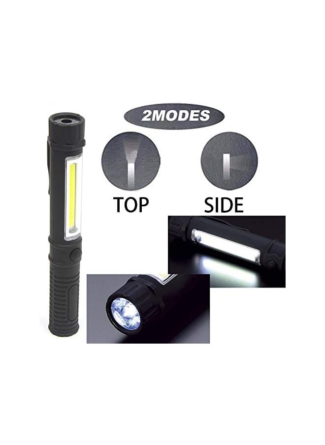 PROMASS 4PCS COB LED Flashlight, Magnetic Work Light Pen Light Flashlight Pocket Work Light Multi-Function Work Light Inspection Work Light Magnetic Base Flashlight for Camping, Emergency Flashlight  - Image 3