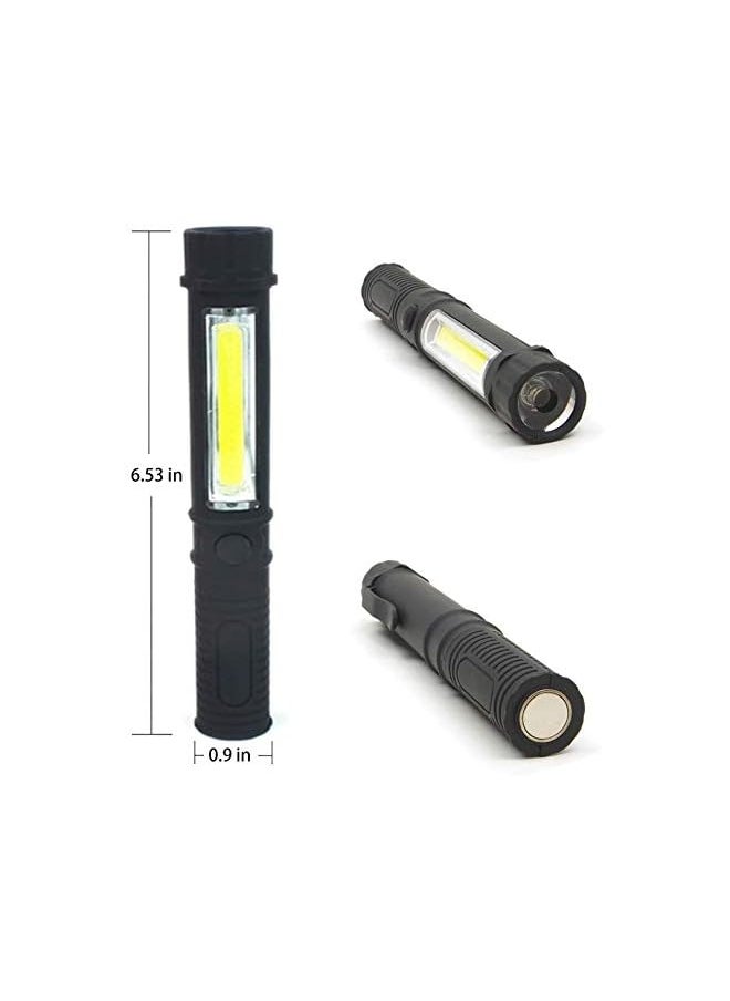 PROMASS 4PCS COB LED Flashlight, Magnetic Work Light Pen Light Flashlight Pocket Work Light Multi-Function Work Light Inspection Work Light Magnetic Base Flashlight for Camping, Emergency Flashlight  - Image 4