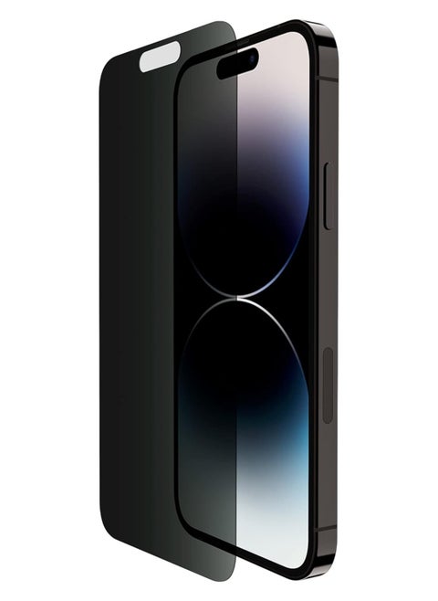 Privacy Tempered Glass iPhone 14 Pro Max screen protector, Treated Surface with Anti-Fingerprint Coating, Anti-Spy and Bubble Free Application, Included Easy Align Tray, iPhone case compatible
