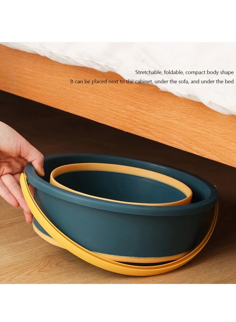 AROAQ دلو قابل للطي، دلو صغير محمول من السيليكون، حاوية مياه لغسيل السيارات في الهواء الطلق، دلو مصغر خفيف الوزن ومتين للاستخدام المنزلي والتخييم وصيد السمك، (1 قطعة، أخضر 5 لتر) - Image 3