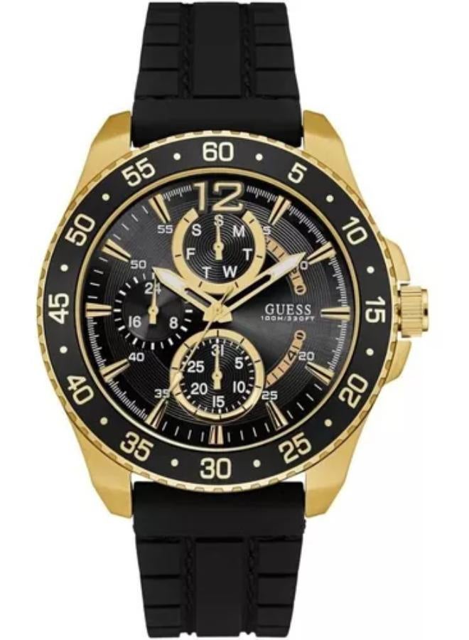GUESS W0798G3,Men's Sport,Multi-Function,Stainless Steel,Silicone,Screw Crown - Image 1