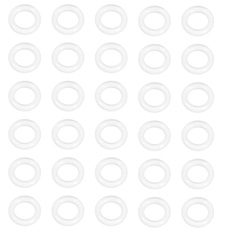 LEPEVNEY حلقة O من السيليكون، 10 مم OD × 6 مم ID × 2 مم عرض، حلقات ختم VMQ، عبوة من 30 - Image 1