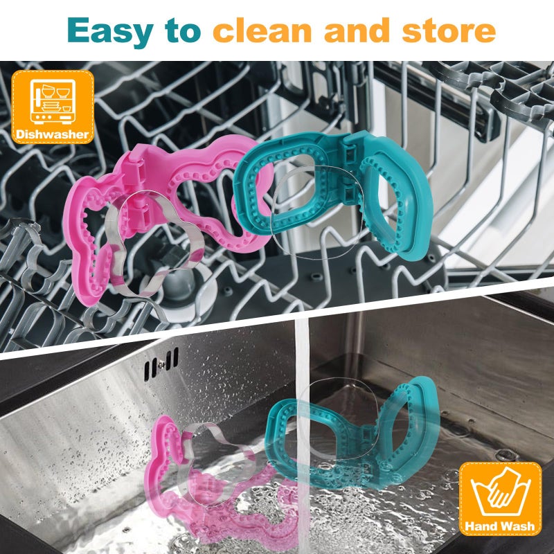 OERPHO Uncrustable Sandwich Cutter, 2 Piece Crustless Sandwich Cutters for Kids Lunch, Square and Mouse Shaped Sandwich Cutter and Sealer Set, Suitable PB&J Sandwich Shapes Cutters for Kids - Image 5