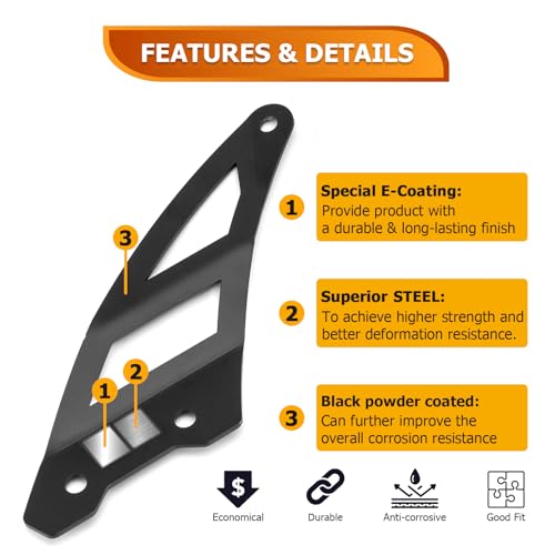WeiSen 50 Roof LED Curved Light Bar Mount Bracket Plate Compatible with Can Am Maverick R All Models 20242026 - Image 3