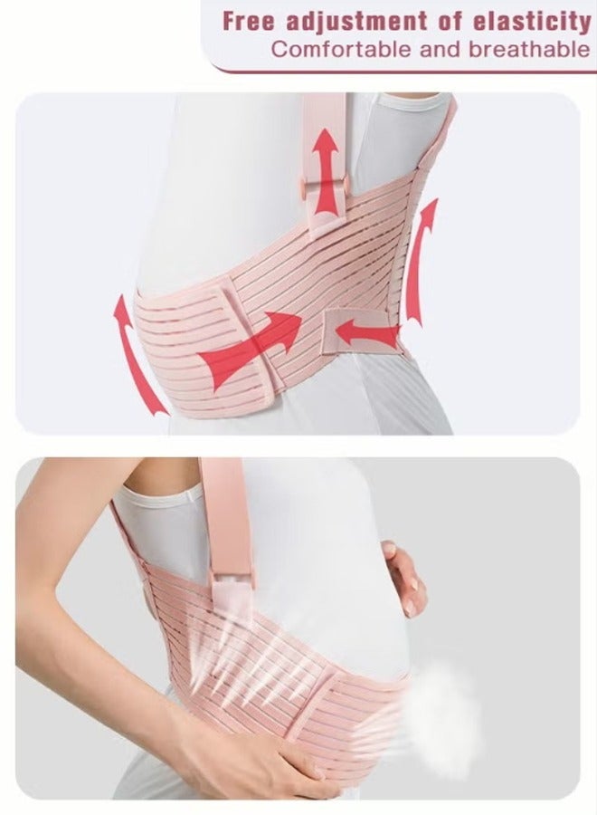 Pregnancy Belly Support Band, Breathable Maternity Support Belt Doctor-Recommended  Adjustable  with Shoulder Strap and Back Support - Image 5