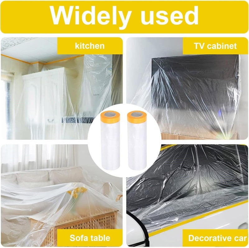 180 cm Wide Stretch Wrap Film for Packing, Furniture Protection and Moving, Heavy Duty Clear Plastic Wrap for Shipping Boxes and Storage Organization - Image 5