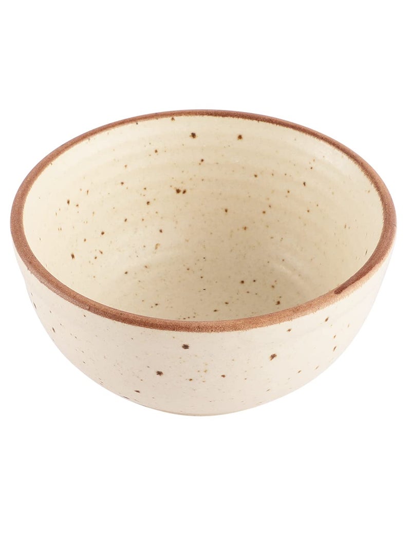 MIAH Decor Hand Glazed Handcrafted Matte Finish Ceramic Stoneware Snack Bowls/Katori/Dessert Bowls (260 ml); Microwave & Dishwasher Safe, Oven Safe – Set of 2 Off White-(MD-503) - Image 5