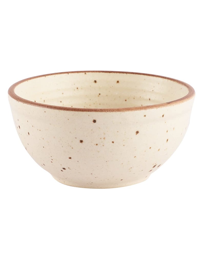 MIAH Decor Hand Glazed Handcrafted Matte Finish Ceramic Stoneware Snack Bowls/Katori/Dessert Bowls (260 ml); Microwave & Dishwasher Safe, Oven Safe – Set of 2 Off White-(MD-503) - Image 4