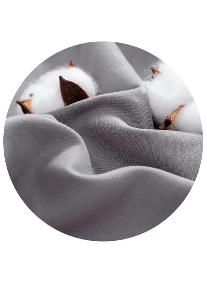 QBED Plain Fitted Sheet Set for Hotels, Homes & Touristic Villages 3 Pieces (160 * 200 * 30cm, Grey)  - Image 2