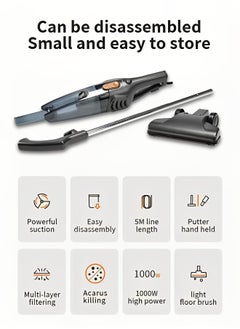 Portable Handheld Vacuum Cleaner，Multifunction Lightweight Handheld Stick Cleaner with 5M Corded Design,Powerful Suction Perfect for Home ,Car ,Office Cleaning ，Pet Hair and Dust Removal ,1000W - pzsku/ZEC209D8B8085913CFEB4Z/45/_/1731486579/c9232b9a-4d28-4424-925a-227fc6470a6b