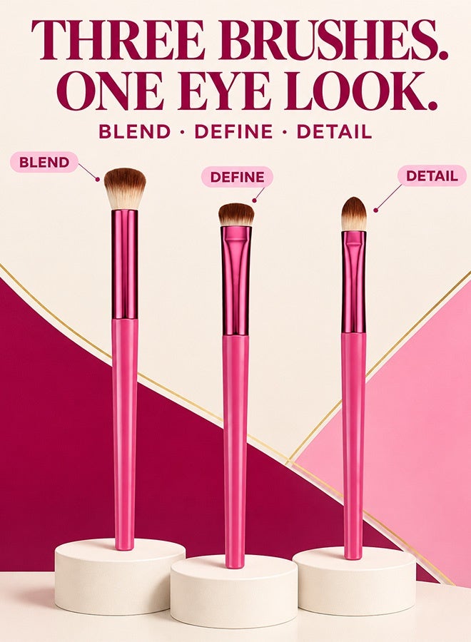 Professional concealer brush, eye brush, highlighter brush, and makeup brush 3-piece set - Image 3