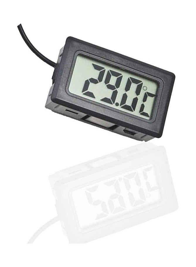 Digital LCD Thermometer for Aquarium, Refrigerator, and Freezer, Black  - Image 1