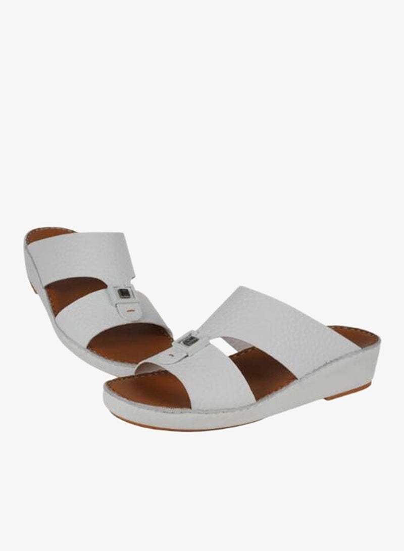 بارجيل أونو 008-3898 Barjeel Uno Mens Arabic Sandals BSP1-63 White - Image 2