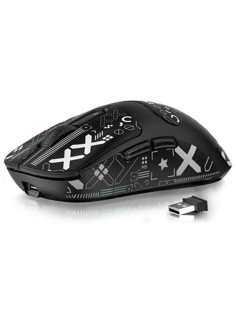 Wireless Gaming Mouse + Griptape, 49g Triple Mode Ergonomic Computer Mouse, PAW3395 26K DPI Sensor, 200h Battery Life, Programmable Buttons, Gaming Accessories for PC/Laptop/Mac