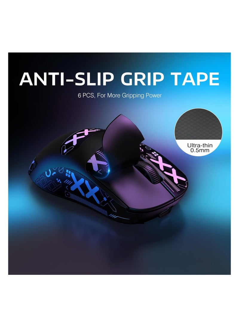 Attack Shark - Wireless Gaming Mouse + Griptape, 49g Triple Mode Ergonomic Computer Mouse, PAW3395 26K DPI Sensor, 200h Battery Life, Programmable Buttons, Gaming Accessories for PC/Laptop/Mac - Image 1