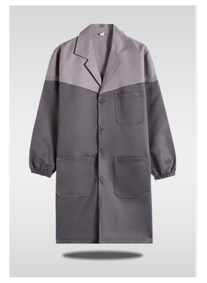 KUYING Big Coat Work Clothes Long Laboratory Protective Clothing Carrying Long Sleeved Jacket  - Image 1