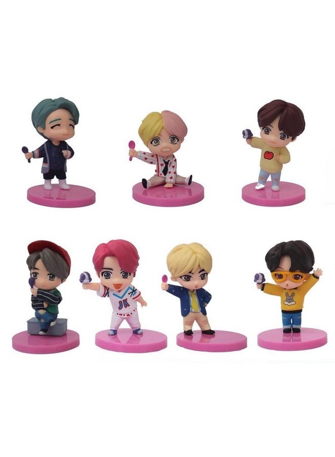 Offo أوفو بي تي إس تيني تانز - باسكن روبين (مجموعة من 7) لتزيين المنزل، مكتب العمل وطاولة الدراسة - Image 1