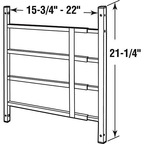 SEGAL Prime-Line S 4762 Carbon Steel Fixed 4-Bar Window Grill for Home Security and Child Safety, 15-3/4 In. to 23-1/2 In., Bronze (1 Set) - Image 2