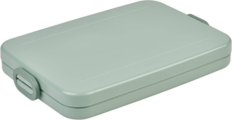 Mepal Flat Lunch Box - For 2 Sandwiches or 4 Bread Slices - Adults - Nordic Sage - Image 1