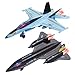 HOLYFUN Double Fighter Jet Toy F18 SR71 Diecast Planes with Lights Sounds Pull Back Military Airplane Toy Gift for ToddlerKids Boys - Image 3