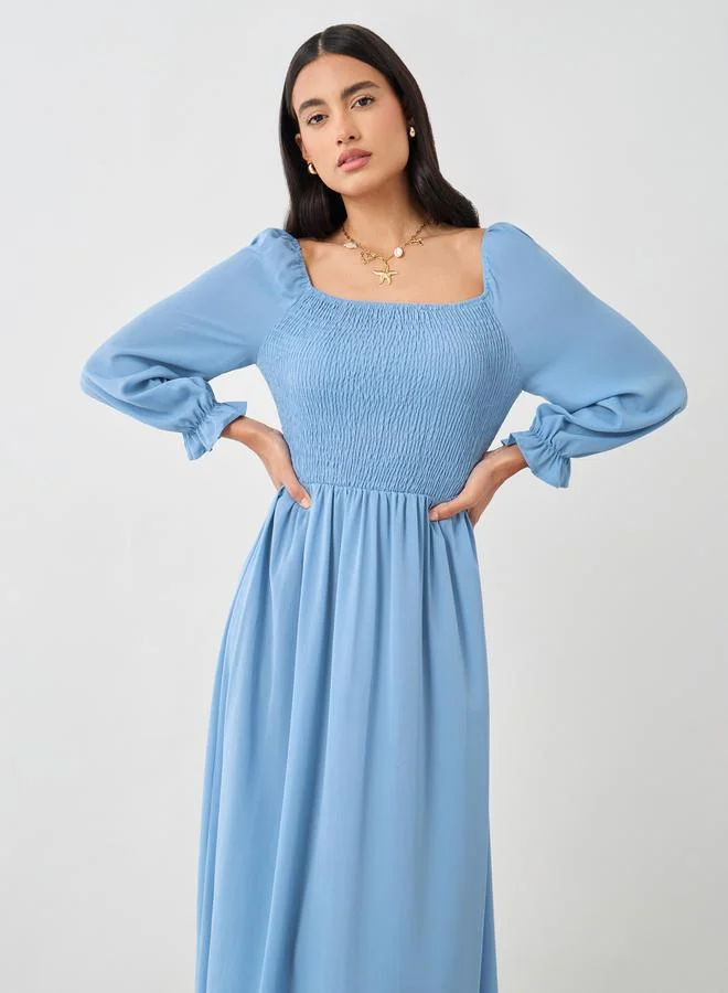 Take Two Smocked Bodice Maxi Dress