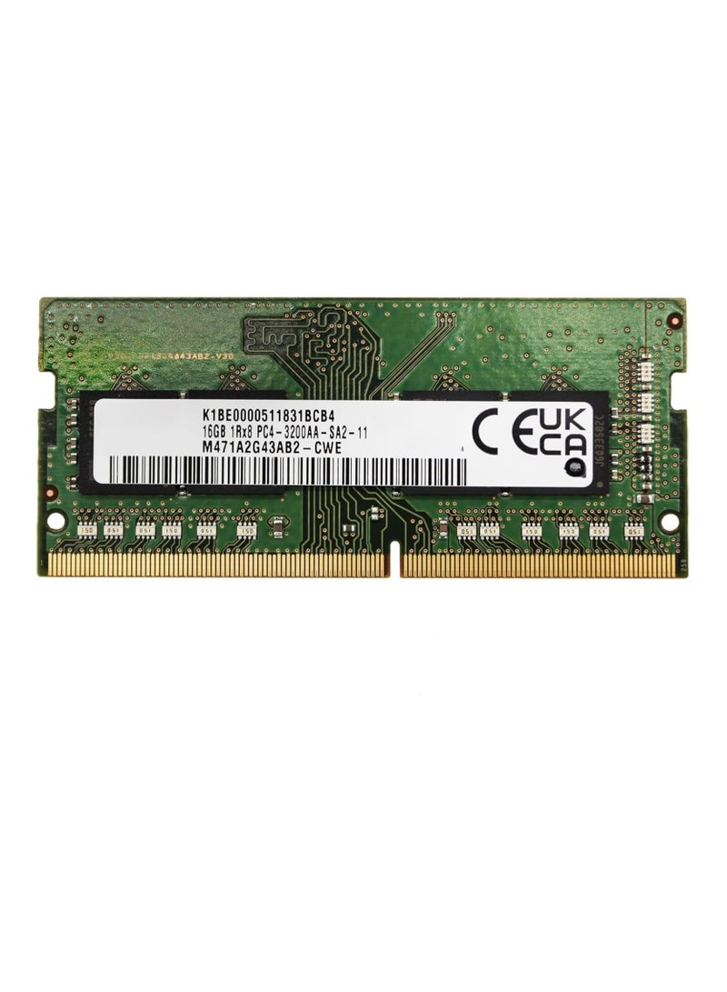 16GB DDR4 3200MHz Laptop RAM – PC4-25600, SODIMM, 1Rx8, CL22, 1.2V, 260-Pin – High-Performance Gaming Memory16GB DDR4 3200MHz Laptop RAM – PC4-25600, SODIMM, 1Rx8, CL22, 1.2V, 260-Pin – High-Performance Gaming Memory