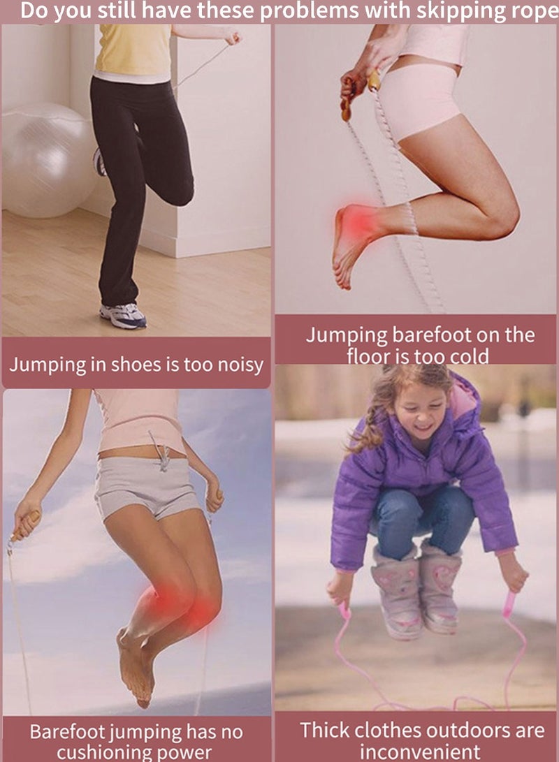 QUTOOB Exercise Skipping Mat, Yoga Mat, Jump Rope Mat, Pilates Workouts Stretching Mat, Anti Slip Exercising Mat For CrossFit Fitness, Yoga, Aerobics, Athletes, For Home Gym, Indoor and Outdoor - Image 4