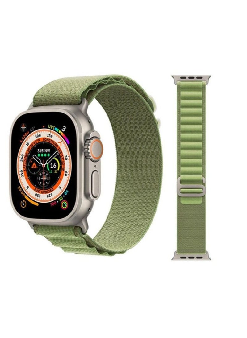 4Pack for Apple Watch Alpine Loop Band 49mm/45mm/44mm Nylon Woven Sport Strap Compatible with iWatch Series 8/Ultra/7/SE/6/5/4/3/2/8 White/Green/Orange/Black